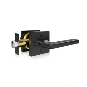 Privacy Door Handle 5PCS Matte Black Square Door Lever Interior Reversible Lever