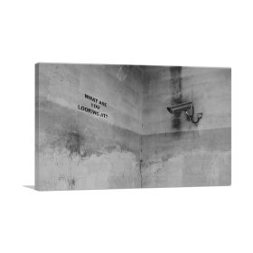 What Are You Looking At Security Camera (Type: Standard Framed Canvas Print, size: 24" x 16" / 60cm x 40cm (approx))